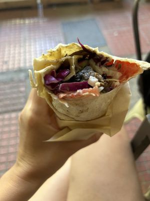 Wrap ai funghi  at Veganistan in Athens