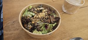 Thai peanut salad at Veganistan in Athens