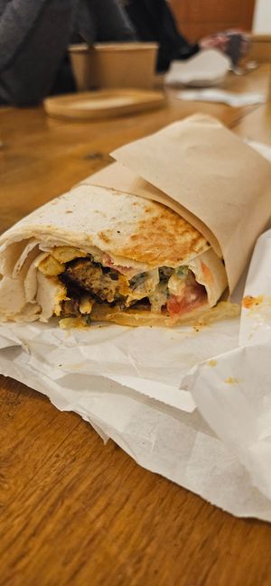 Mushroom schwarma at Veganistan in Athens