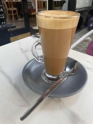 Oat salted caramel lattee  at Crepeaffaire - Hippodrome in London