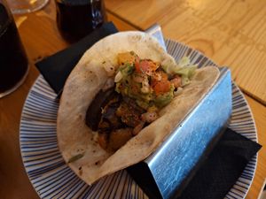 Taco de verduras at La Lupe in Almeria