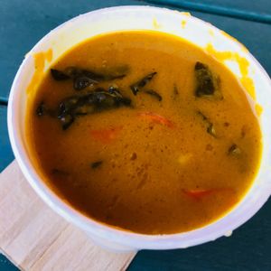 Delicious vegan bisque at Mountain Marketplace Natural Foods in Weaverville