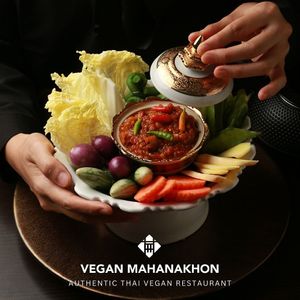 Vegan Boat Embarking Chilli Relish at Vegan Mahanakhon in Bangkok