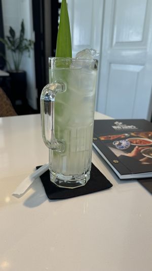 Young coconut waterr #Veganuary at Vegan Mahanakhon in Bangkok