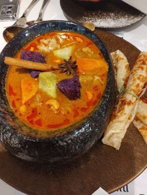 Thai curry with fab dosas at Vegan Mahanakhon in Bangkok