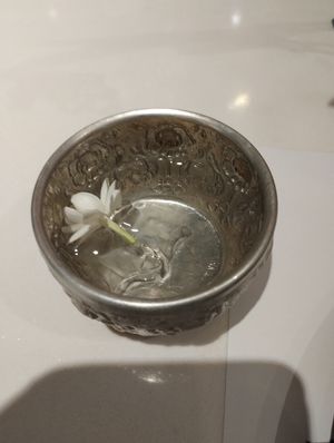 Jasmine water, complimentary on arrival- a palate cleanser at Vegan Mahanakhon in Bangkok