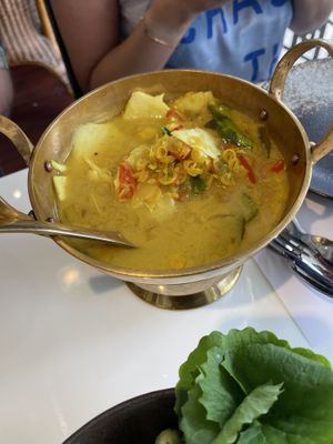 Curry dish  at Vegan Mahanakhon in Bangkok