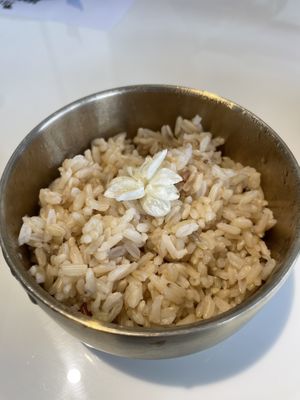 Jasmin rice  at Vegan Mahanakhon in Bangkok