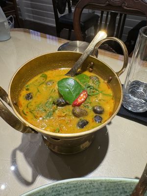 Earthstar mushroom curry  at Vegan Mahanakhon in Bangkok