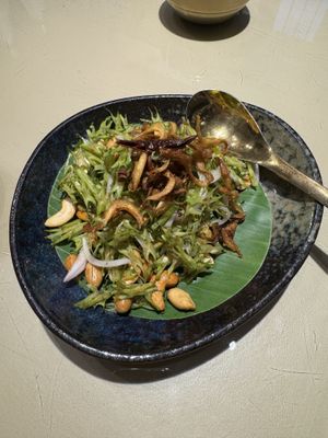 Wing bean salad at Vegan Mahanakhon in Bangkok