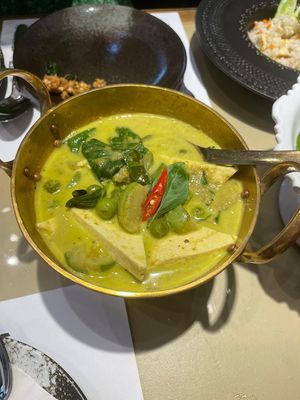 green thai curry   at Vegan Mahanakhon in Bangkok