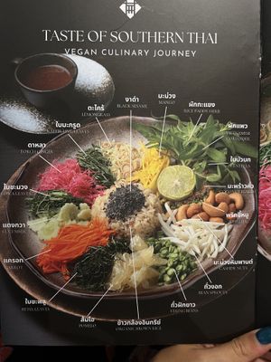 so many local ingredients !  at Vegan Mahanakhon in Bangkok