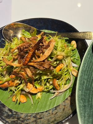 winged bean salad  at Vegan Mahanakhon in Bangkok