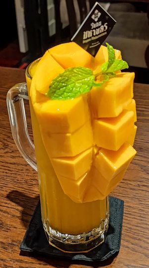 Mango Smoothie at Vegan Mahanakhon in Bangkok