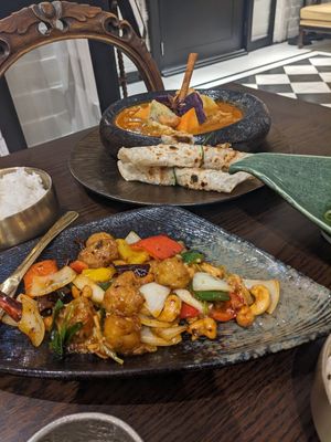 Ch*cken and Cashew, Massaman Curry at Vegan Mahanakhon in Bangkok