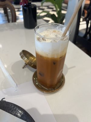 Thai tea  at Vegan Mahanakhon in Bangkok