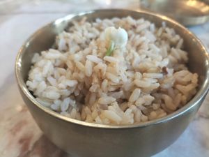 brown rice at Vegan Mahanakhon in Bangkok