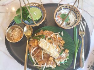 Pad Thai at Vegan Mahanakhon in Bangkok