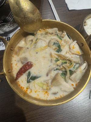 Coconut and mushroom   at Vegan Mahanakhon in Bangkok