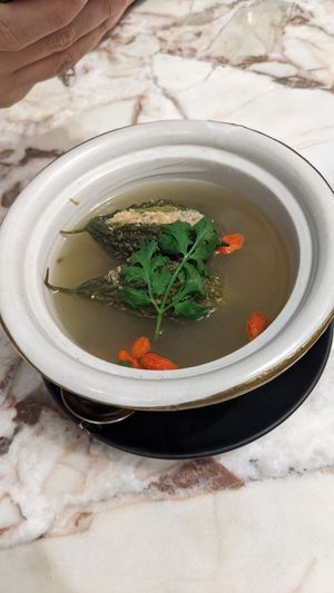 Bitter gourd at Vegan Mahanakhon in Bangkok