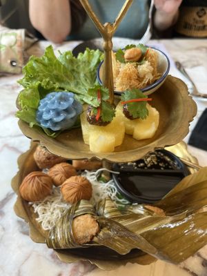 Appetizer sampler  at Vegan Mahanakhon in Bangkok