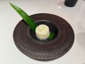 Fermented rice with syrup at Vegan Mahanakhon in Bangkok