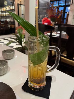 Preserved lime soda at Vegan Mahanakhon in Bangkok