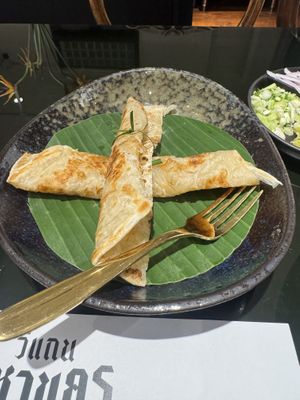 Paratha bread   at Vegan Mahanakhon in Bangkok