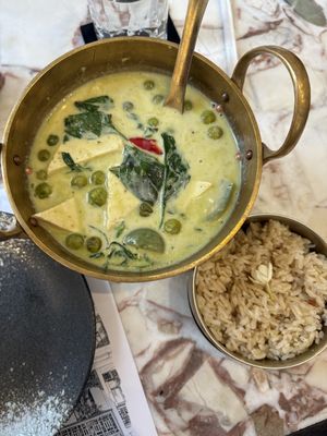 green curry  at Vegan Mahanakhon in Bangkok