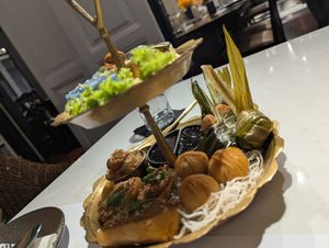 Appetiser platter at Vegan Mahanakhon in Bangkok