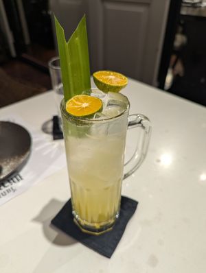 Calamansi juice at Vegan Mahanakhon in Bangkok