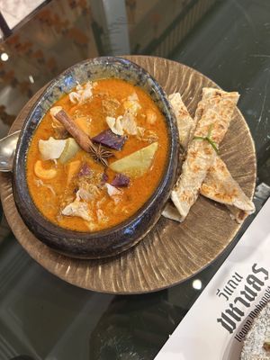 Masaman curry  at Vegan Mahanakhon in Bangkok