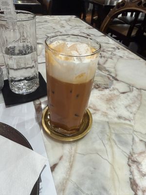 Thai tea  at Vegan Mahanakhon in Bangkok