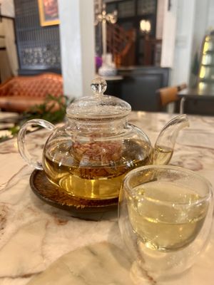 Rose tea   at Vegan Mahanakhon in Bangkok