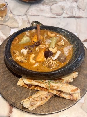 Massaman curry   at Vegan Mahanakhon in Bangkok