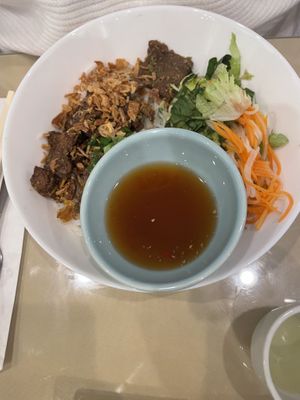 Lemongrass ‘Beef’ Vermicelli Bowl  at Chay Restaurant in Falls Church