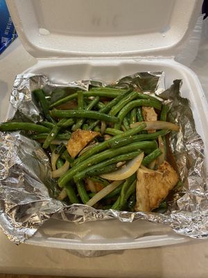 Green Beans With Garlic (carry out)  at Chay Restaurant in Falls Church