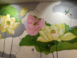 Beautiful walls! #Veganuary at Chay Restaurant in Falls Church