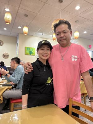 Owners - Chef Lan Tran and Thi Le.   at Chay Restaurant in Falls Church
