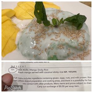 If you like sticky rice you will enjoy this    at Chay Restaurant in Falls Church