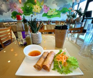 A1 on menu. Cha gio.  Spring rolls.  at Chay Restaurant in Falls Church