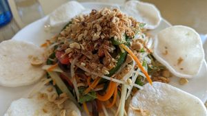 Papaya salad was excellent! at Chay Restaurant in Falls Church