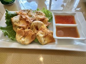 Vegan fried wontons  at Chay Restaurant in Falls Church