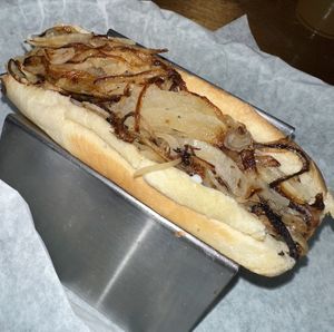 Seattle dog; not sure if NotCo or Impossible  at Tim's Tavern in Seattle