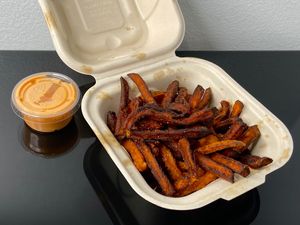 sweet potato fries + fry sauce (takeout) at Tim's Tavern in Seattle
