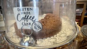 Vegan 🌱 coffee ☕️ cake 🍰 !  at Priscilla's Gourmet Coffee Tea & Gifts in Burbank
