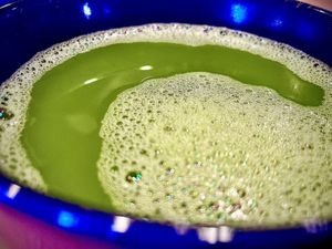 Big hot cup of Matcha 🍵   at Priscilla's Gourmet Coffee Tea & Gifts in Burbank