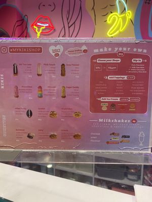 The menu, many of which are vegan, there’s a special vegan batter, make sure to ask. Most of the toppings are vegan. Staff is very knowledgeable and friendly    at MYKIKI in Melbourne