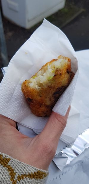 Obsessed with the leek and potato hash browns for 80p! at The Green Goose in Glasgow