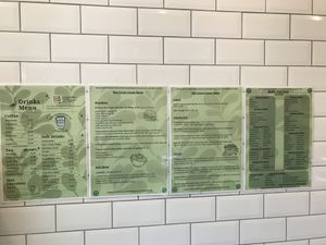 The menus!   at The Green Goose in Glasgow